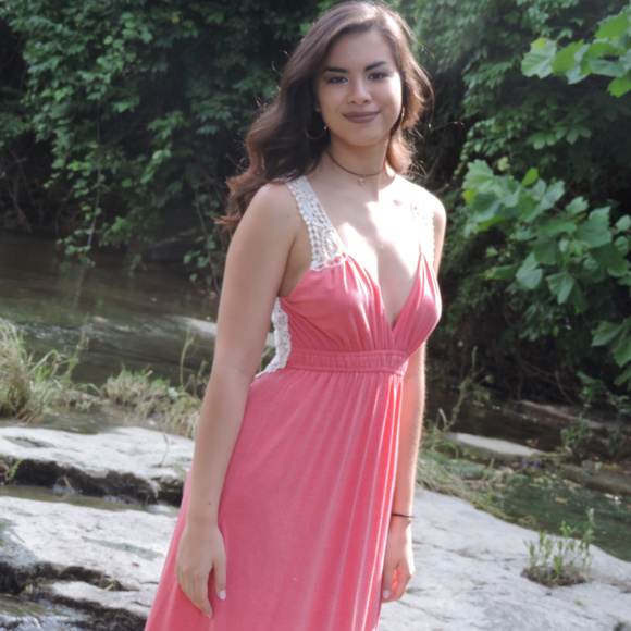 POOF Maxi Dress with Crotchet Lace Back - Picture 6 of 6